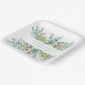 Hochzeitsflora Elegante Weinkultur Pappteller (Gewinkelt)