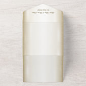 Hochzeitsflora Golden Verziert Heart Frame Elegant All In One Einladung (Außenbereich)