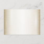 Hochzeitsflora Golden Verziert Heart Frame Elegant Begleitkarte (Rückseite)