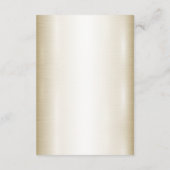 Hochzeitsflora Golden Verziert Heart Frame Elegant Begleitkarte (Rückseite)