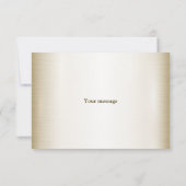 Hochzeitsflora Golden Verziert Heart Frame Elegant Dankeskarte (Rückseite)