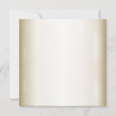 Hochzeitsflora Golden Verziert Heart Frame Elegant Einladung (Rückseite)