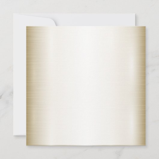 Hochzeitsflora Golden Verziert Heart Frame Elegant Einladung (Rückseite)