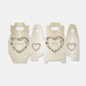 Hochzeitsflora Golden Verziert Heart Frame Elegant Geschenkschachtel (Ungefaltet)