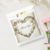 Hochzeitsflora Golden Verziert Heart Frame Elegant Geschenktütchen (Versiegelt)
