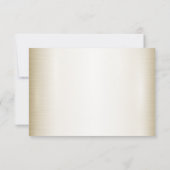 Hochzeitsflora Golden Verziert Heart Frame Elegant RSVP Karte (Rückseite)