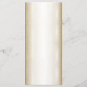 Hochzeitsflora Golden Verziert Heart Frame Party Menükarte (Rückseite)