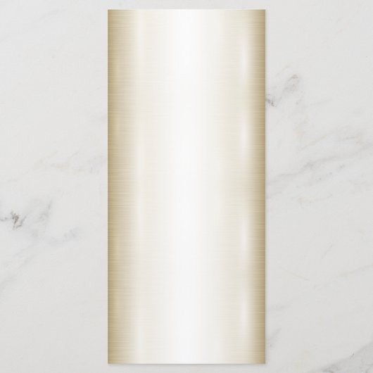 Hochzeitsflora Golden Verziert Heart Frame Party Menükarte (Rückseite)