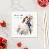 Hochzeitsflora Serviette (Beispiel)