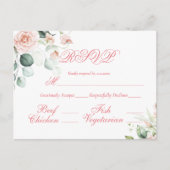 Hochzeitsfloral Elegant Pink Script UAWG Budget Postkarte (Vorderseite)