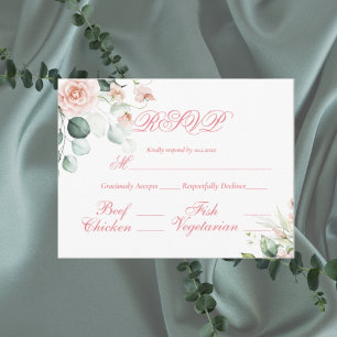 Hochzeitsfloral Elegant Pink Script UAWG Budget Postkarte