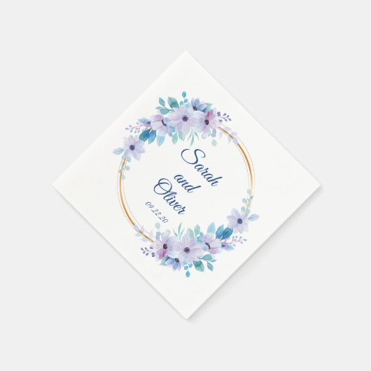 Hochzeitsfloral Serviette (Ecke)