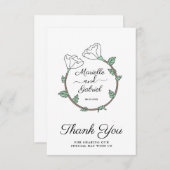Hochzeitsfloralring - Danke Karte (Vorne/Hinten)