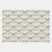 Hochzeitsflorentapapier Set 3 Geschenkpapier Set (Vorderseite 3)