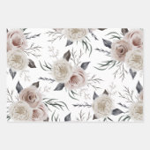 Hochzeitsflorentapapier Set 3 Geschenkpapier Set (Vorderseite 2)