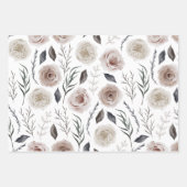 Hochzeitsflorentapapier Set 3 Geschenkpapier Set (Vorderseite)