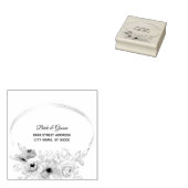 Hochzeitsflorrahmen-Elegant der Rücksendeadresse Gummistempel (Stempel)