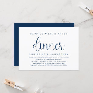 Hochzeitsflucht, Dinner-Einladung 'Happily Ever Af Einladung