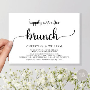Hochzeitsflucht, Happy End Brunch, Rustikal Einladung
