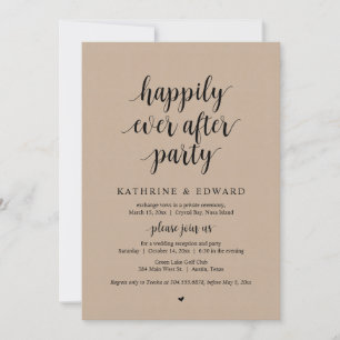 Hochzeitsflucht, Happy End Party Einladung