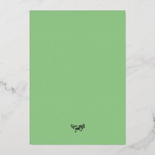 Hochzeitsfoil Einladung Wasserfarben Eichenbaum (Rückseite)