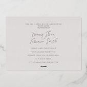 Hochzeitsfoil Tropischer Chic Folieneinladung (Rückseite)