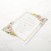 Hochzeitsfolie mit Goldrahmen - Einladung (Gedreht)