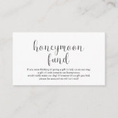 Hochzeitsfond, Minimal, Schwarzer Schriftart, Begleitkarte (Vorderseite)
