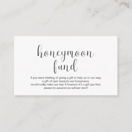 Hochzeitsfond, Minimal, Schwarzer Schriftart, Begleitkarte