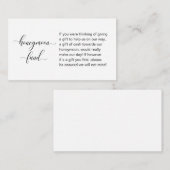 Hochzeitsfond, moderne handgeschriebene Schrift Begleitkarte (Vorne/Hinten)