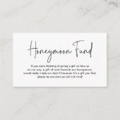 Hochzeitsfond, moderne handgeschriebene Schrift Begleitkarte (Vorderseite)
