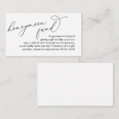 Hochzeitsfond, Moderne Romantische Schrift Begleitkarte (Vorne/Hinten)