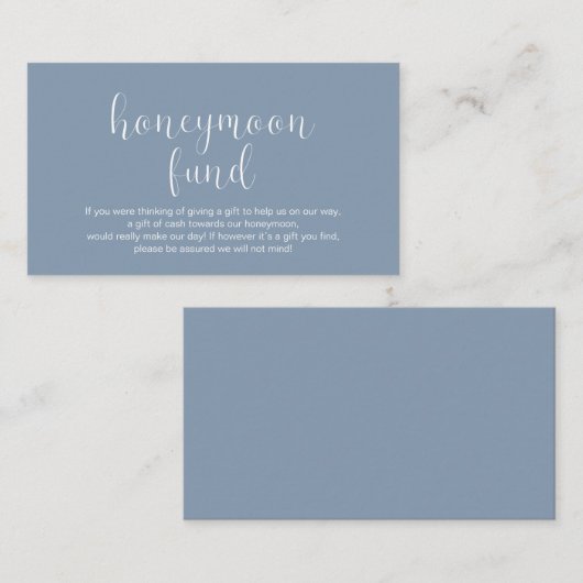 Hochzeitsfond, Moderner Minimal Begleitkarte (Vorne/Hinten)