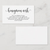 Hochzeitsfond oder Wunsch, moderne Schrift Begleitkarte (Vorne/Hinten)