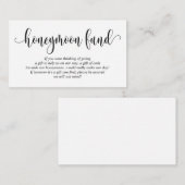 Hochzeitsfond und Wunsch, moderne Schrift Begleitkarte (Vorne/Hinten)