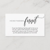 Hochzeitsfonds, Wunsch, Bargeld, Moderne Klasse Begleitkarte (Vorderseite)