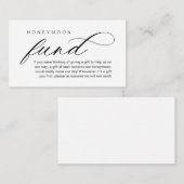 Hochzeitsfonds, Wunsch, Moderne Klasse Begleitkarte (Vorne/Hinten)