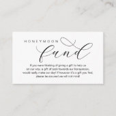 Hochzeitsfonds, Wunsch, moderner Minimalwert Begleitkarte (Vorderseite)