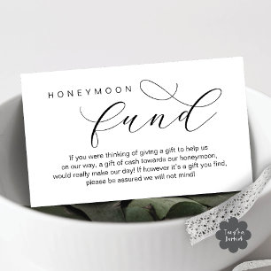 Hochzeitsfonds, Wunsch, moderner Minimalwert Begleitkarte