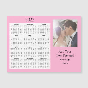 Hochzeitsfoto 2022 Mini-Kalender Magneteinladung