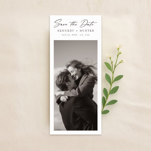 Hochzeitsfoto als Lesezeichen Save the Date - Alte