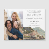 Hochzeitsfoto Amalfi - Save The Date Magneteinladung (Vorderseite)