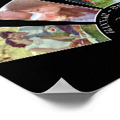 Hochzeitsfoto Collage Fan Form Individuelle Name S Poster (Ecke)