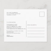 Hochzeitsfoto-Collage-Skript Danke Postkarte (Rückseite)