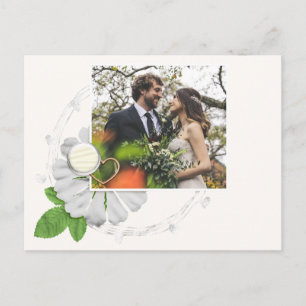 Hochzeitsfoto Danke Blumen Collage Postkarte