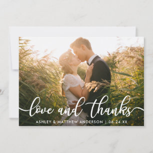 Hochzeitsfoto Danke   Liebe und Dank