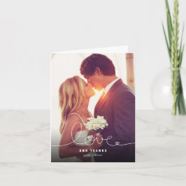 Hochzeitsfoto Danksagungskarte mit verrückter Lieb Dankeskarte