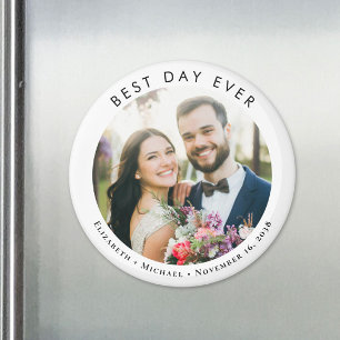 Hochzeitsfoto des besten Tages überhaupt Magnet