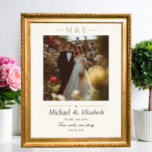 Hochzeitsfoto Elegant Elfenbein Gold Modern Maßges