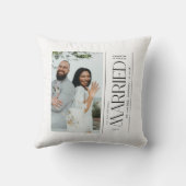 Hochzeitsfoto Frischvermählte Weihnachten Kissen (Rückseite)